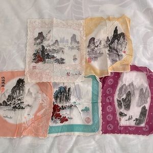 Chinese Scenic Handkerchiefs